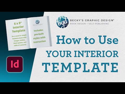 Using Your Interior Novel Template from Utorify • Adobe InDesign