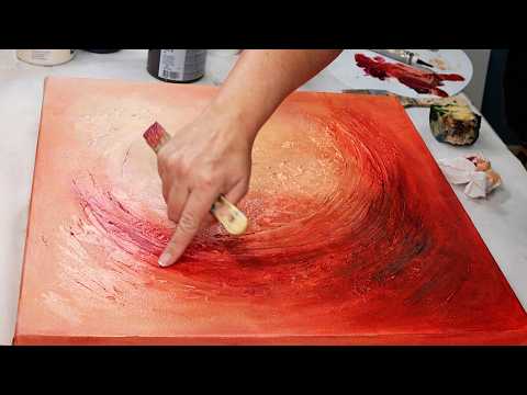 Solar Flames - Textured Art - Metallic Highlights