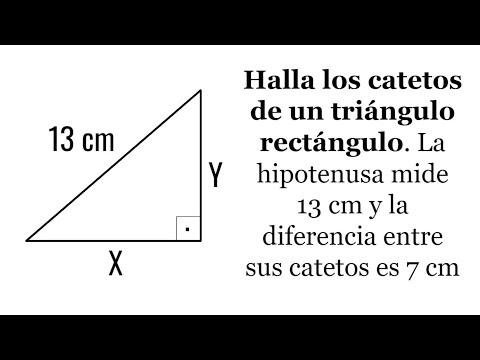 HALLA LOS CATETOS DEL TRIÁNGULO RECTÁNGULO CONOCIENDO HIPOTENUSA. Geometría Básica.