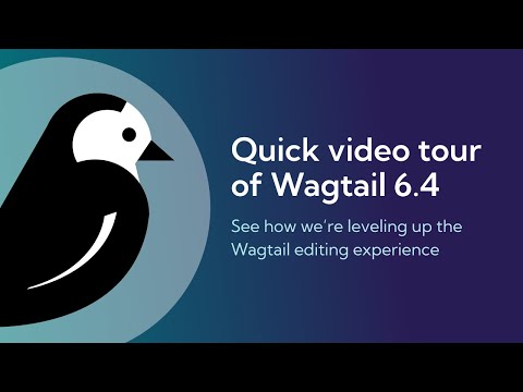 Quick Video Tour of Wagtail CMS 6.4 | Drag-and-drop blocks, concurrent editing, and more!