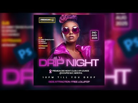 How To Design Modern Club Poster or Flyer in Photoshop - Step by Step Tutorial