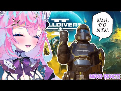 ━☆NEKO REACTS━☆ HELLDIVERS 2 MADNESS ! ! | REACTING TO Max0r's Helldivers 2 "Review"
