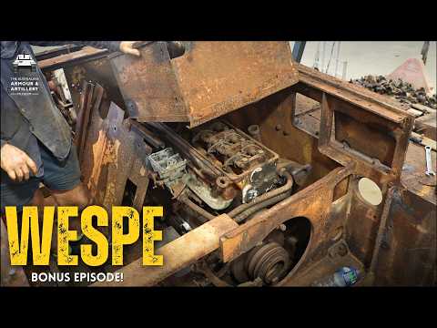 Pulling the engine out of our WW2 German "WESPE"