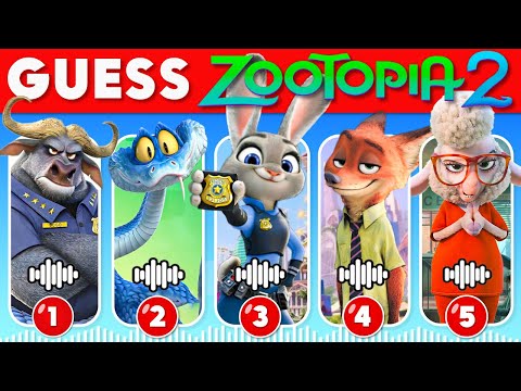 GUESS The Zootopia 2 Movie Character by Their Voice 🐰🦊| Zootopia 2, Judy, Nick, Gary, Flash, Nibbles