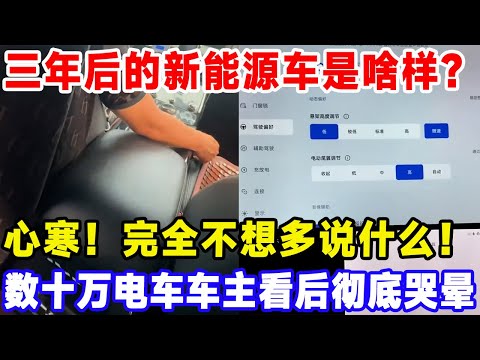 三年后的新能源车是啥样？心寒！完全不想多说什么！数十万电车车主看后彻底哭晕#比亚迪 #特斯拉 #汽車俱樂部