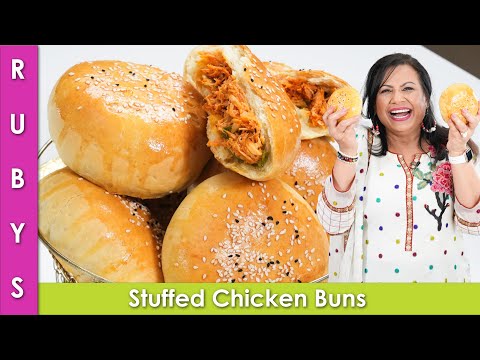 Lunchbox Idea! Stuffed Chicken Buns Recipe in Urdu Hindi - RKK