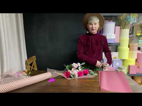 КАК ИЗ 5 ЦВЕТОВ СДЕЛАТЬ БЫСТРО И КРАСИВО БУКЕТ НА ПРАЗДНИКИ