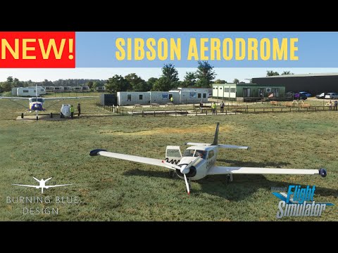 Burning Blue Design Sibson Aerodrome EGSP - A2A Simulations Comanche 250  Microsoft Flight Simulator