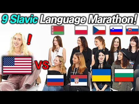 9 Slavic Languages in ONE VIDEO!! l Slavic Language Marathon!!