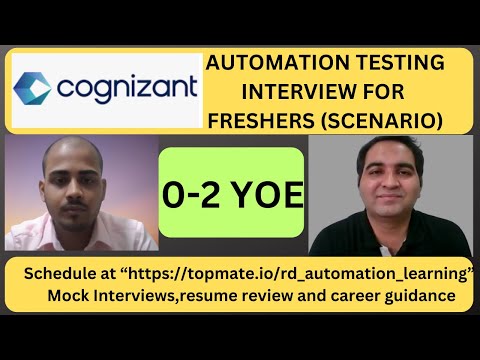 Cognizant Automation Testing Interview Questions | Real-Time QA & SDET Interview Preparation 2025