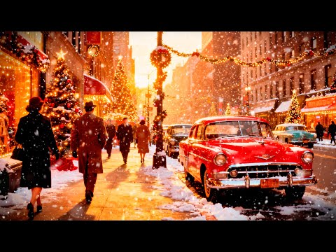 Pre-New Year Jazz ✨ Vintage 1950s City Ambience & Cozy Background Music