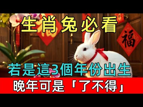 生肖兔：若是這3個年份出生，晚年可是「了不得」！你家有嗎？#生肖 #運勢 #命理 #屬相 #風水 #財運 #佛陀 #佛學 #佛法 #佛教 #修行 #智慧 #因果 #佛家