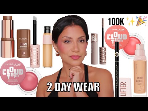 AFFORDABLE FULL FACE New Makeup: Maybelline & L'Oreal Tutorial + 2 DAY WEAR