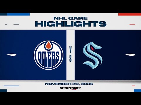 NHL Highlights | Oilers vs. Kraken - November 29, 2025