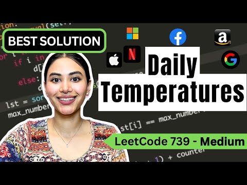 Daily Temperatures - LeetCode 739 - Python #leetcode #stack