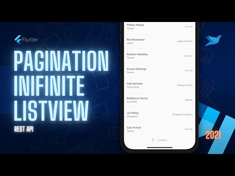 Flutter Pagination Rest API List View (Infinite List)