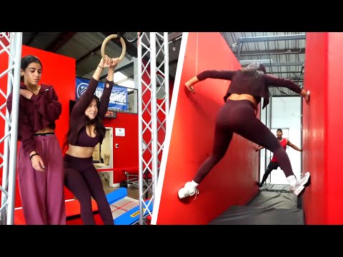 Sara Saffari and Cinna Attempt Crazy American Ninja Warrior Obstacles