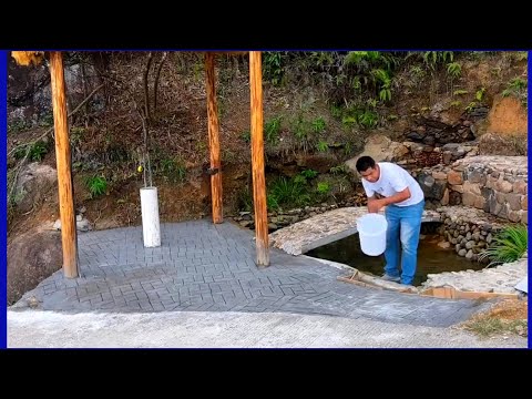 The kind man built a roadside rest stop with clean water tanks.