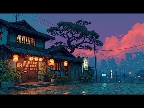 Retro Japanese Vibes | Lofi Hip Hop Beats for Study & Work 📚 Tokyo City Nights Aesthetic