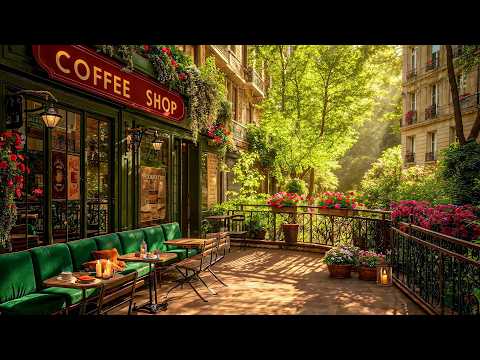 Morning Jazz at a Tranquil Balcony Café ☕ Relaxing Piano Jazz for Focus and Rest ~ Smooth Jazz Music