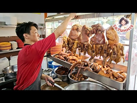 Amazing! Non Stop Satisfying Braised Pork Master Make 15 Kinds of Braised Meat! Malaysia Street Food