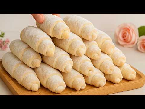 Delicate, melt-in-your-mouth! Nut tubes in 10 minutes! Simple cookie recipe