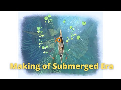 Hand-painting a small scene in Blender: Making of Submerged Era (Based on "Beneath Lilies")