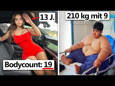 Echte Kinder, die traurige Rekorde aufstellten