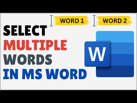 How to Select Multiple Words in MS Word (That are Not Next to Each Other)