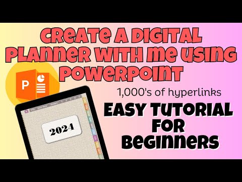 Create a Digital Planner step by step that has 1,000s of Hyperlinks Using PowerPoint #sellonetsy