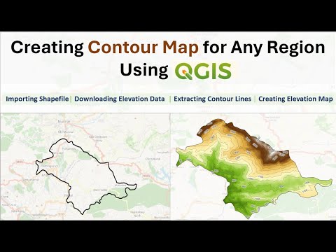 Prepare Elevation Map with Contour Lines in QGIS | Latest Tutorial