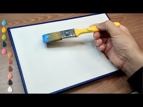 Tranquility Beyond The Gaze / Acrylic Painting For Beginners