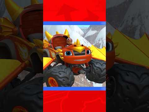 Blaze's dragon FIRE power rescue! 🐉🔥 #shorts