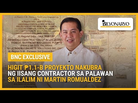 Higit ₱1.1-B proyekto nakubra ng iisang contractor sa Palawan sa ilalim ni Martin Romualdez | Agenda