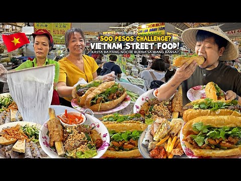 500Pesos Challenge! Eating “The Best Street Food” in Saigon Vietnam! Ho Chi Minh City!