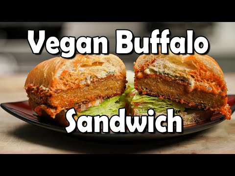 Easy Vegan Buffalo "Chicken" Sandwich -with Seitan