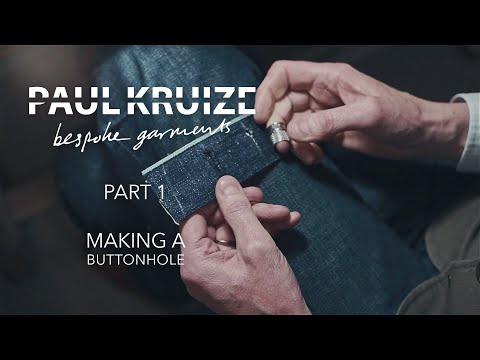 Making a Buttonhole By Hand: 1 by 1 - Paul Kruize Tailoring Jeans, Shirts and other Garments, PART 1