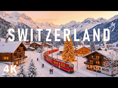 Winter in Switzerland 4K UHD | Winter Wonderland of Swiss Alps & Crystal Reflections