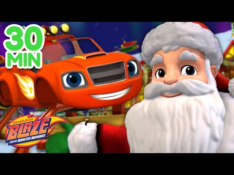 Blaze Holiday Rescues & Adventures! w/ AJ | 30 Minute Compilation | Blaze and the Monster Machines