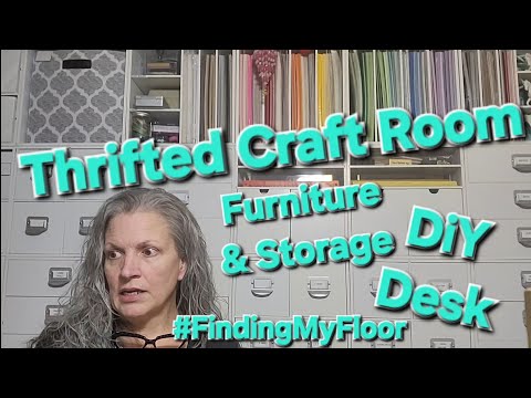 #FindingMyFloor craft room furniture ~Authentic Craftroom Tour & thrifted organization options 