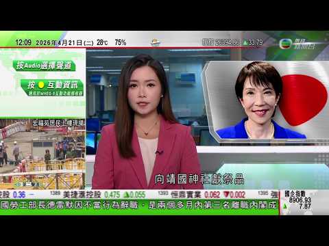 TVB午間新聞｜美以襲伊朗｜伊朗仍未確認是否談判　佩澤希齊揚稱當地人民絕不屈服脅迫｜高市早苗向靖國神社獻祭品｜日本大分縣陸上自衛隊訓練場彈藥爆炸　據報最少3死1重傷｜TVB News