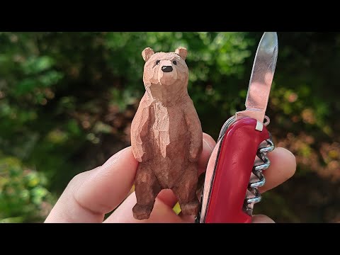 Whittle a Simple 1x1 Bear | Step-By-Step Beginner Tutorial