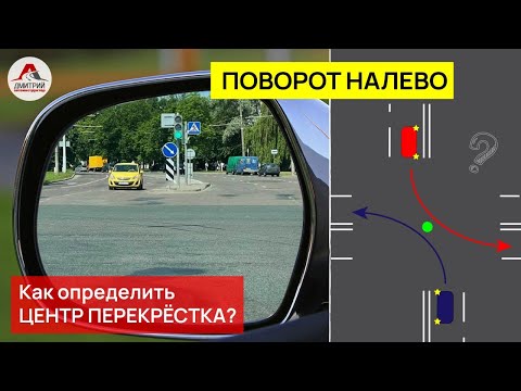 Поворот налево на перекрестке. Как правильно выполнить поворот?Как определить центр перекрестка?