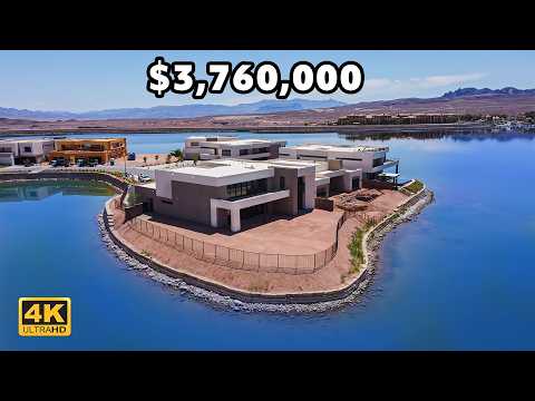 Incredible Lakefront Las Vegas Mansion - For Sale | Elevator, Dock, Pool Sized Lot | Guard Gated