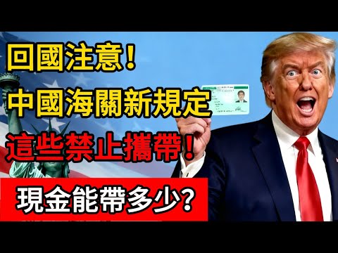 回國注意!中國海關新規定,這些禁止攜帶!現金能帶多少?#回国 #移民 #华人 #美国 #安检 #中国 #入境