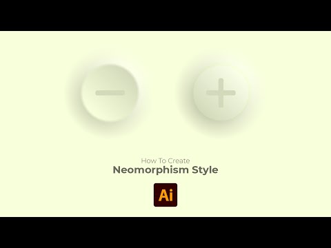 How to Create 3D Button Neomorphism Style in Adobe Illustrator 2021 Tutorial PART 1