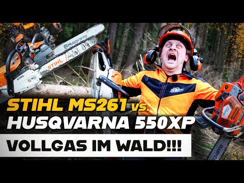 🌲🤘 Vollgas im Wald  - STIHL MS 261 C vs. Husqvarna 550 XP Mark II