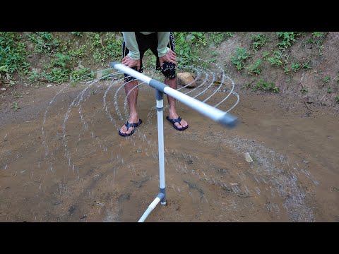 Creative idea make a rotating water fountain with PVC pipe