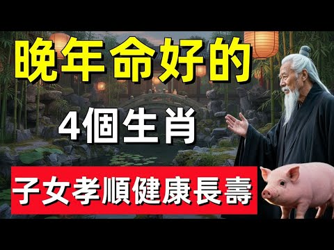 ⛩️☯🐉晚年福氣最厚的4個生肖｜子女孝順在側，身心安康長壽！#修行思維 #修行 #福報 #禪 #道德經 #覺醒 #開悟 #禅修⛩️☯🐉