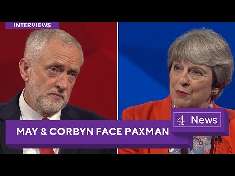 Jeremy Paxman interviews Jeremy Corbyn and Theresa May
